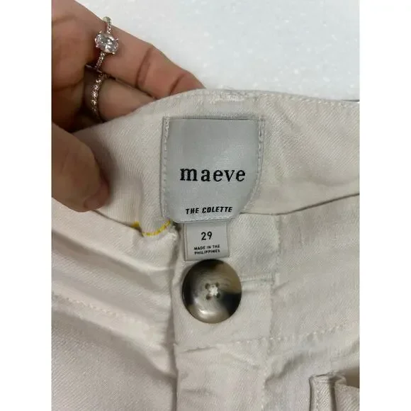 Maeve Cream Wide Leg Pants - Picture 9 of 11